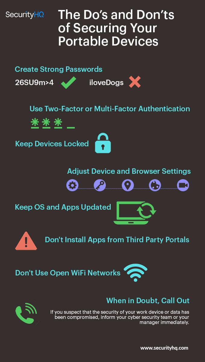 The Do’s and Don’ts of Securing Your Portable Devices - SecurityHQ