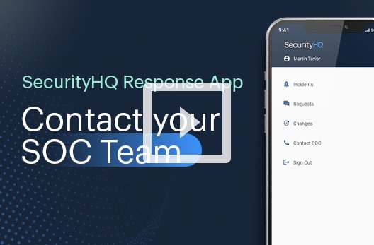 How to contact your SOC team using SecurityHQ Response App