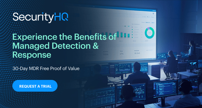 Experience the benefits of Managed Detection and Response, Free Trial image.