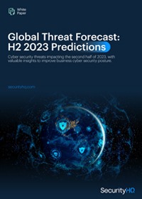 Global Threat Forecast for the second half of 2023 predictions white paper cover